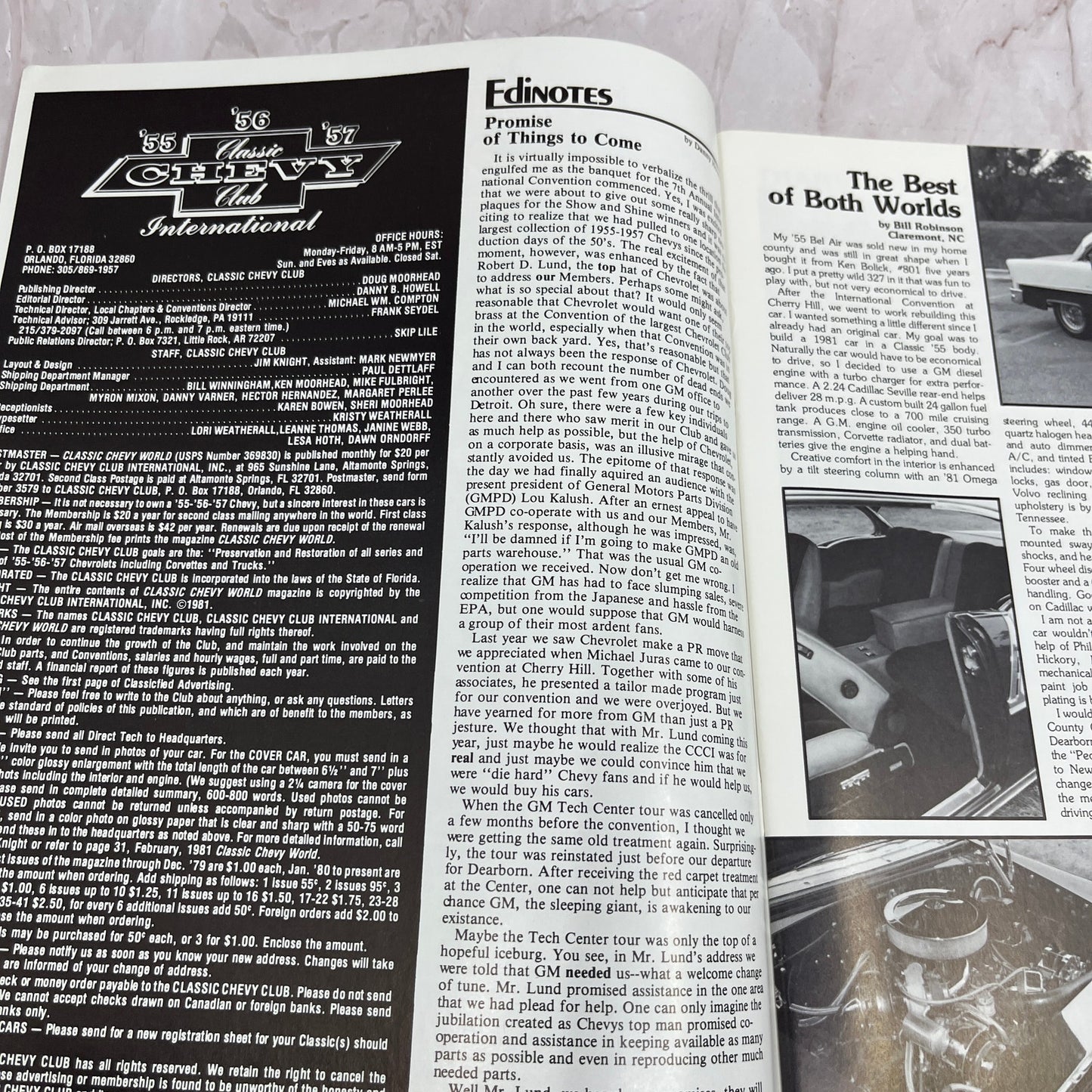 Robert D. Lund - '55, '56, '57 Classic Chevy World Magazine - Oct 1981 M29