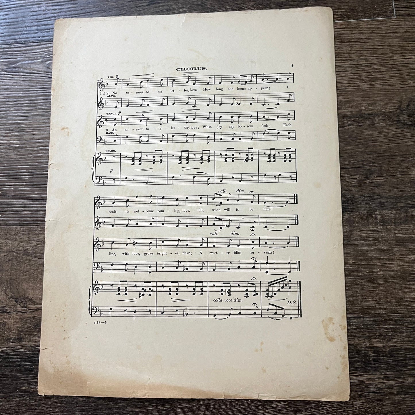Send Me an Answer From Over the Sea Charles E Pratt 1879 Sheet Music V33-4