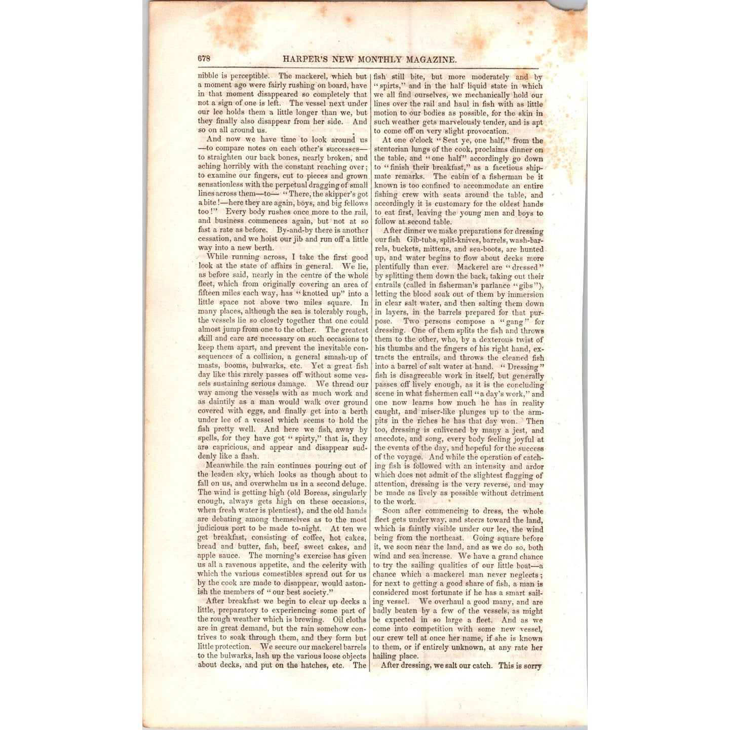 How Mackerel are Caught - Fishing - 4 Pages 1854 Article I19