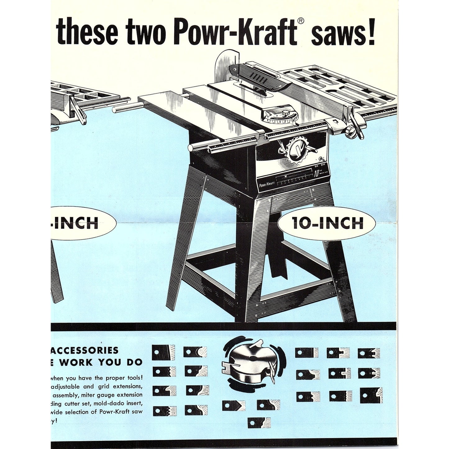 c1950s Montgomery Ward Bench Saws Table Saw Advertising Brochure TK2-XB6