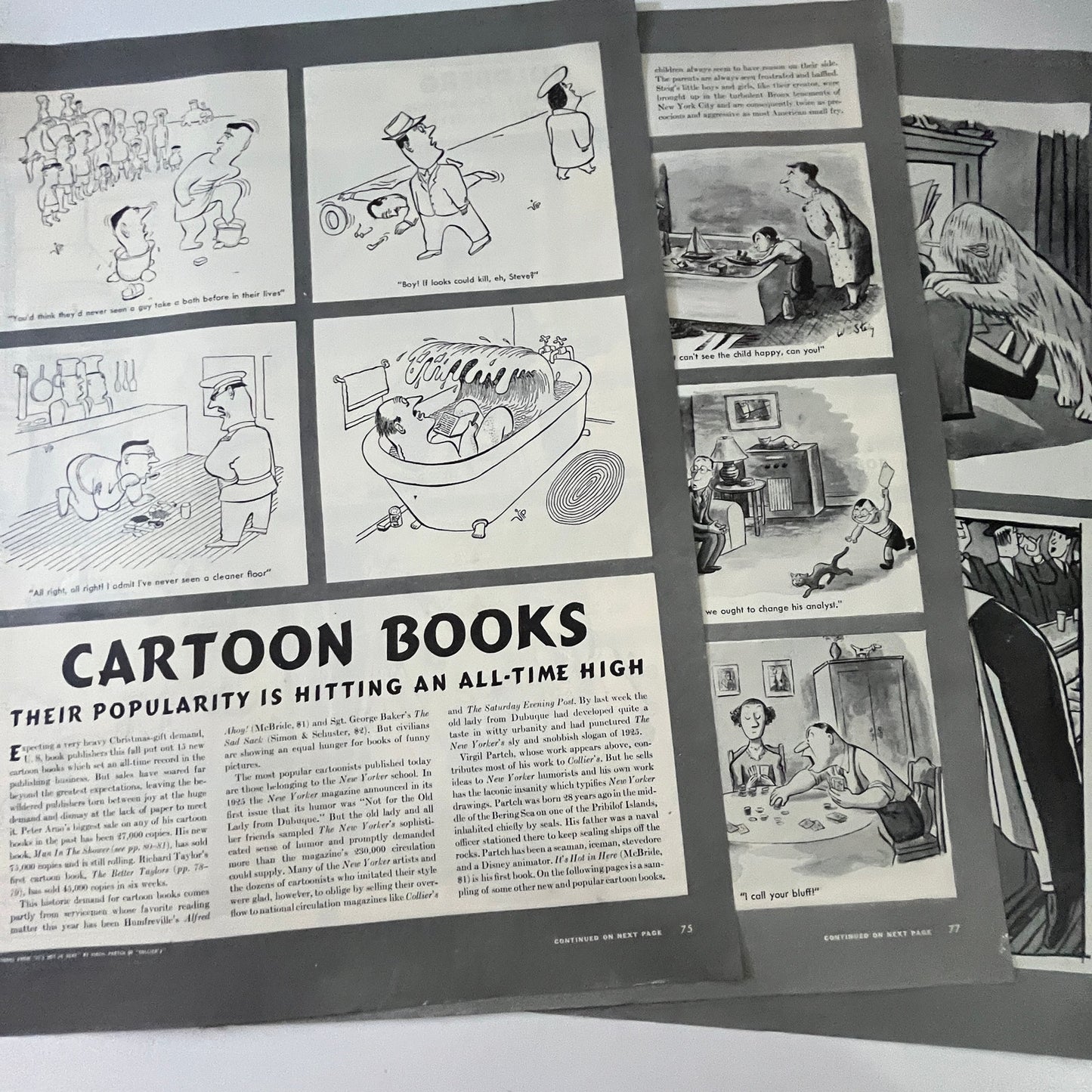 Cartoon Books Richard Taylor George Baker 4 Pages 1940s WWII Era Article V29-5