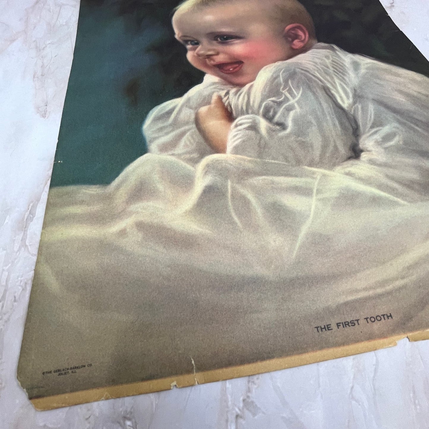 The First Tooth Adelaide Hiebel Vintage Art Print 11x14 FL6-4