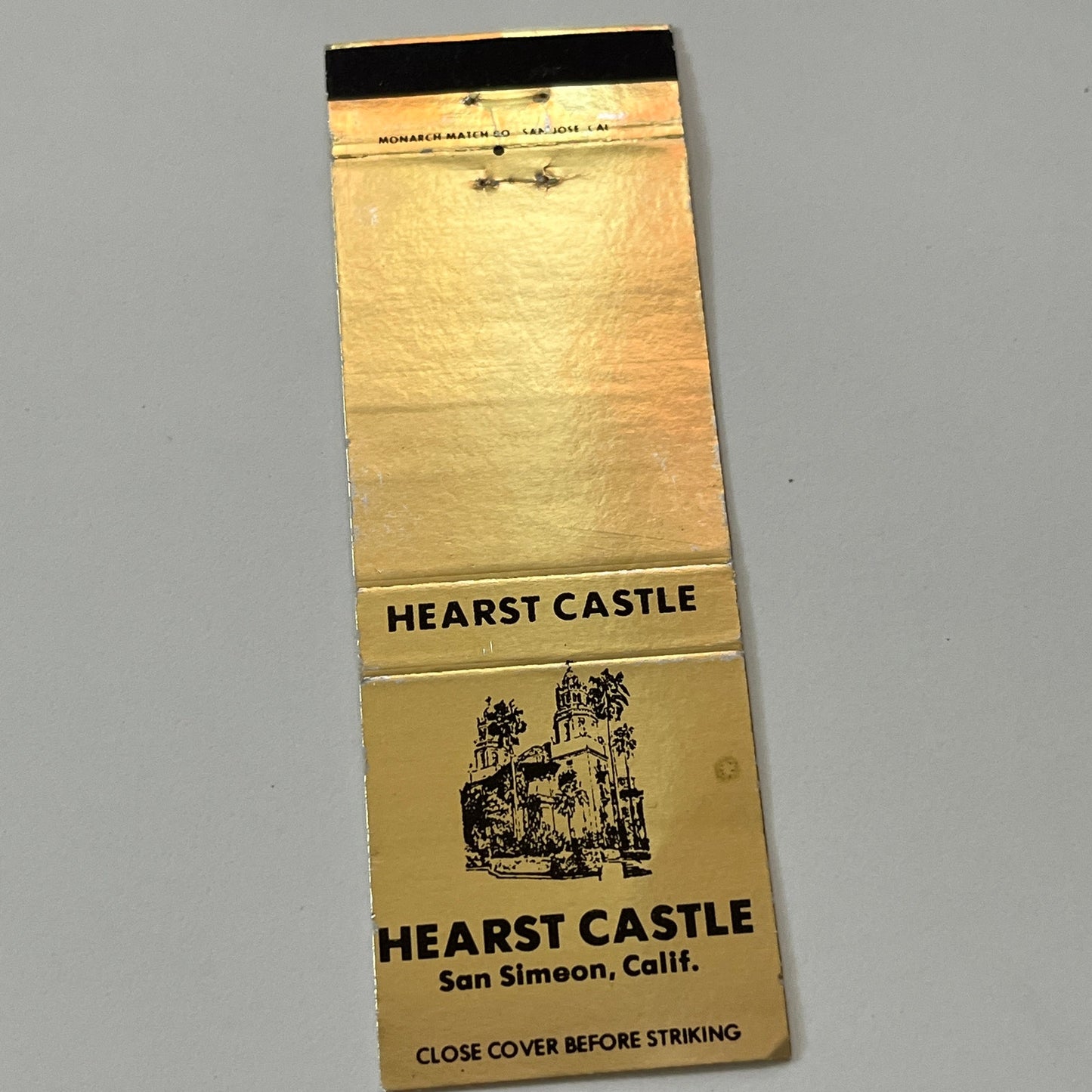 Hearst Castle San Simeon CA Vintage Matchbook Cover TB6-MB1-14