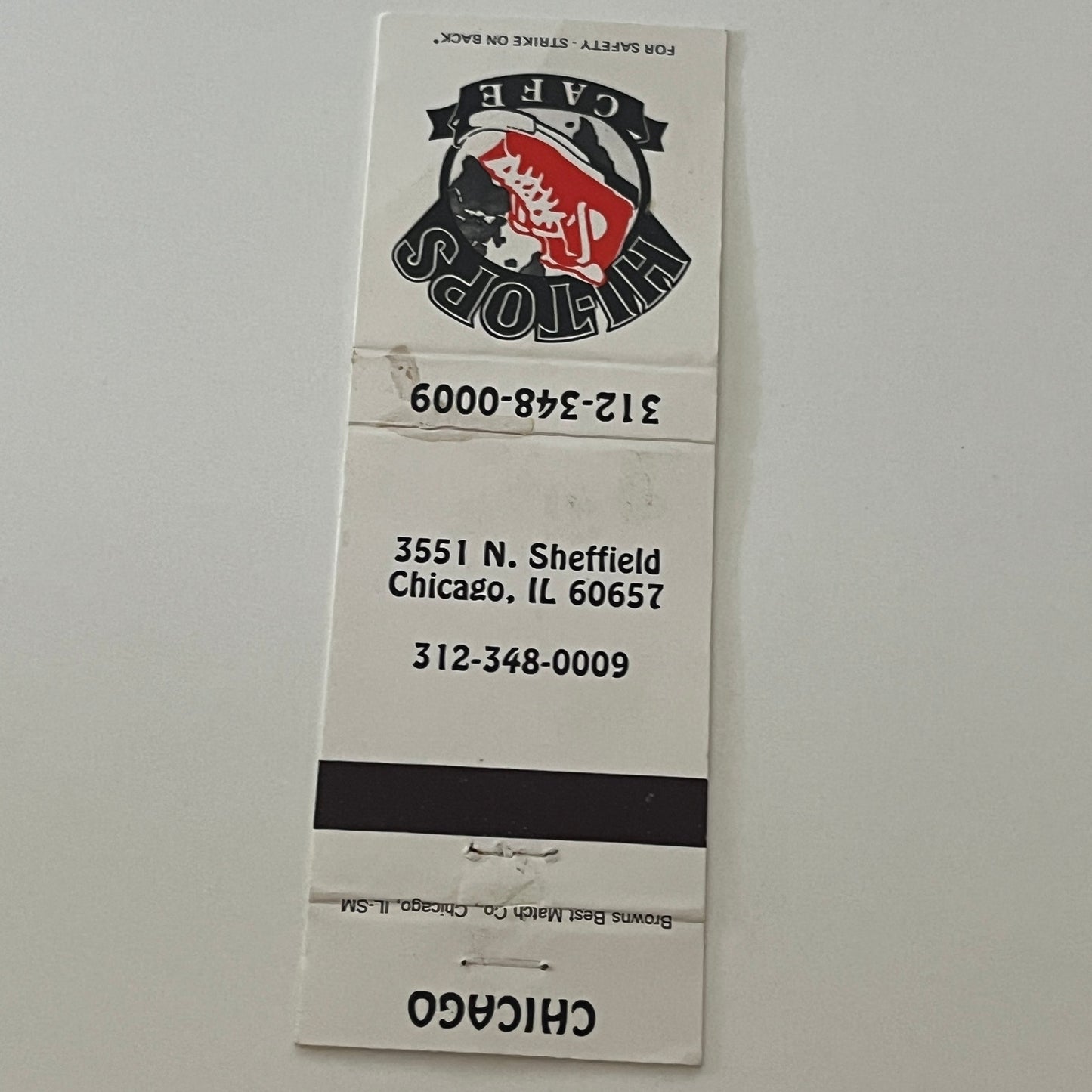 Hi-Tops Cafe Chicago IL Matchbook Cover TB6-MB2-4