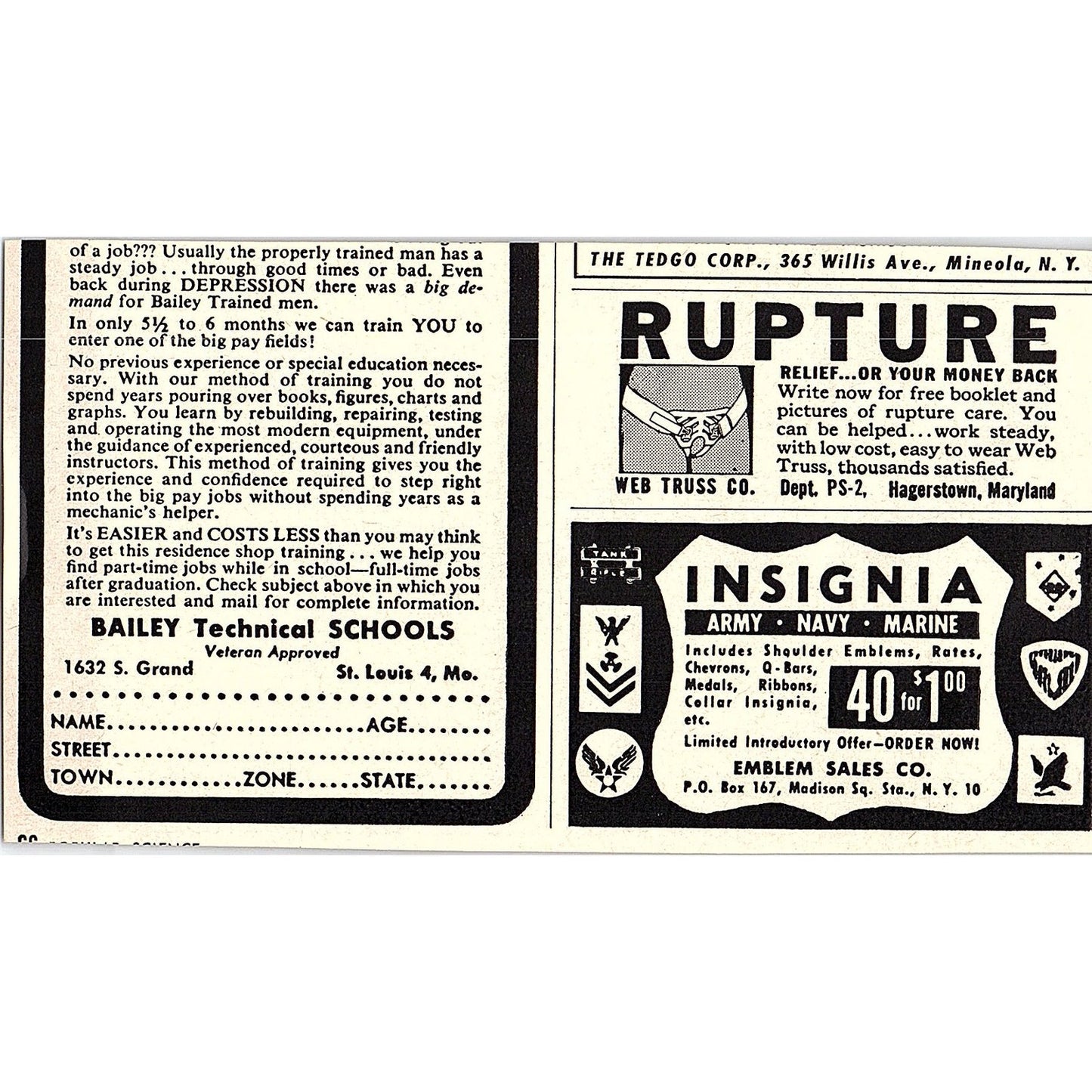 National School of Meat Cutting Toledo Ohio 1955 Ad AF9-6