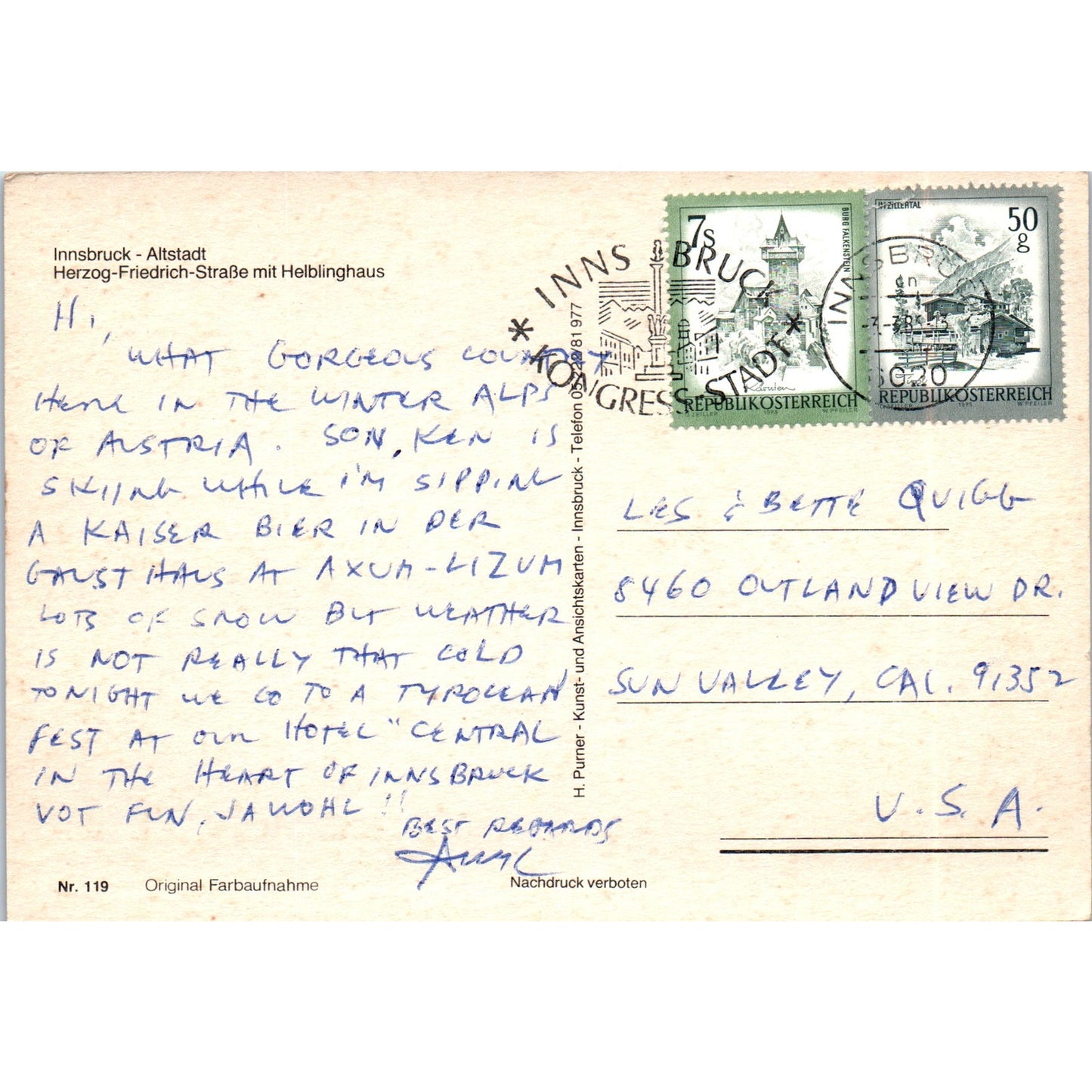 Innsbruck Altstadt Herzog-Friedrich Straße Mit Helblinghaus 4x6 Postcard PD1