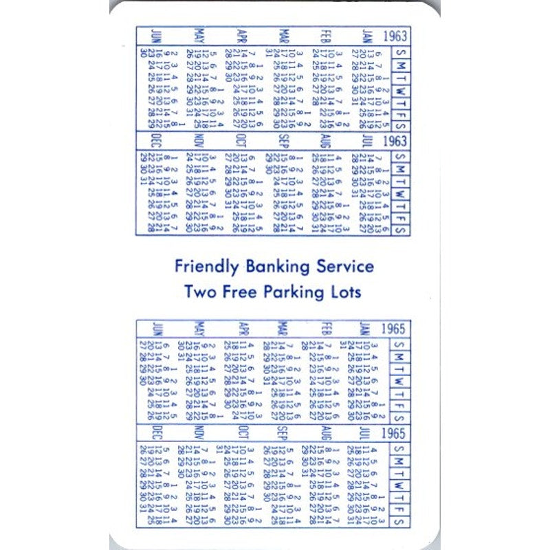 1964 North Shore State Bank Shorewood WI Wallet Calendar Card AI9-M26