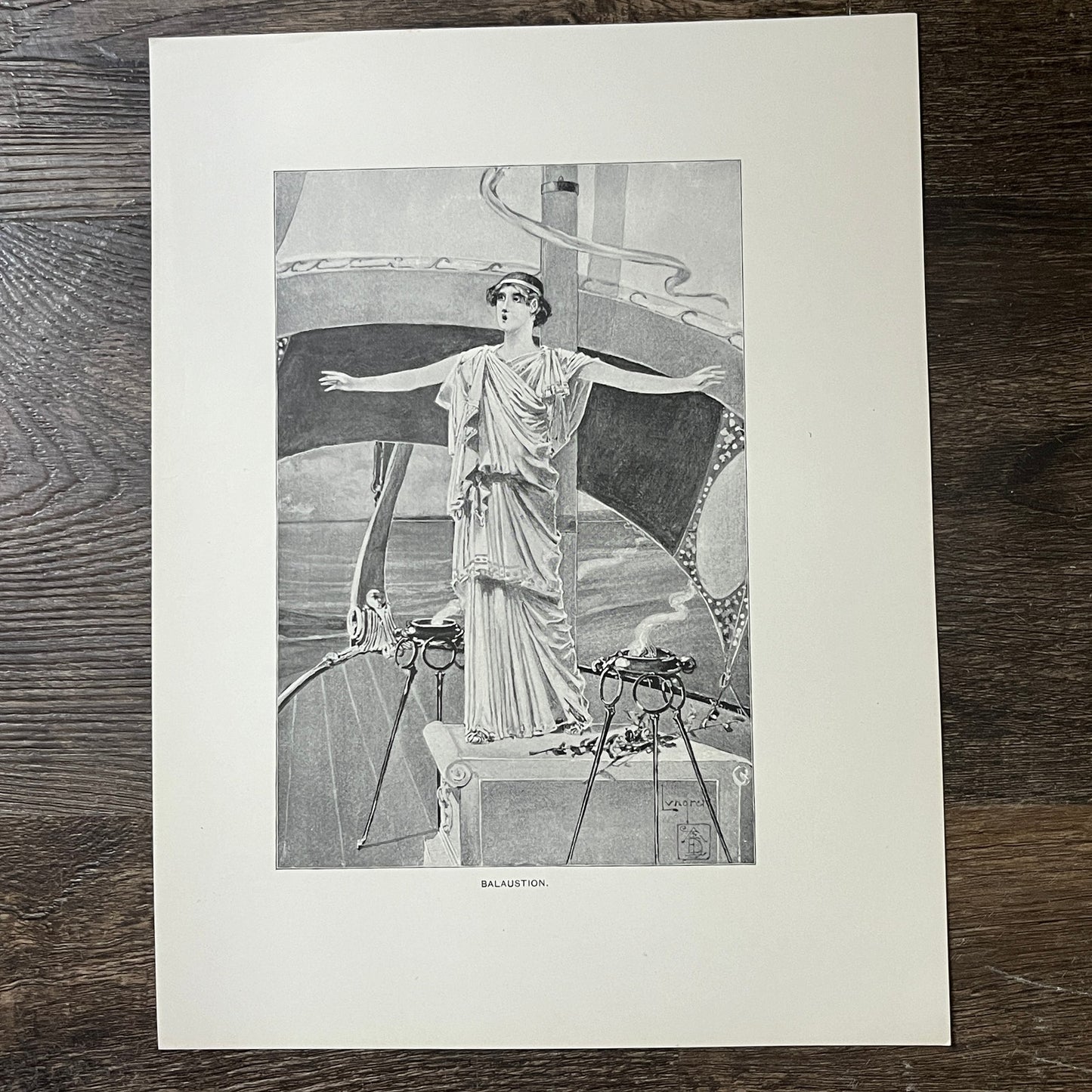 Balaustion Lundgren Antique Engraving 9x12 V10