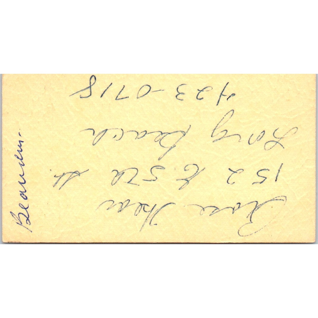 Eleanor V. Beaudry Family Digest Yakima WA Vintage Business Card SD8-B20