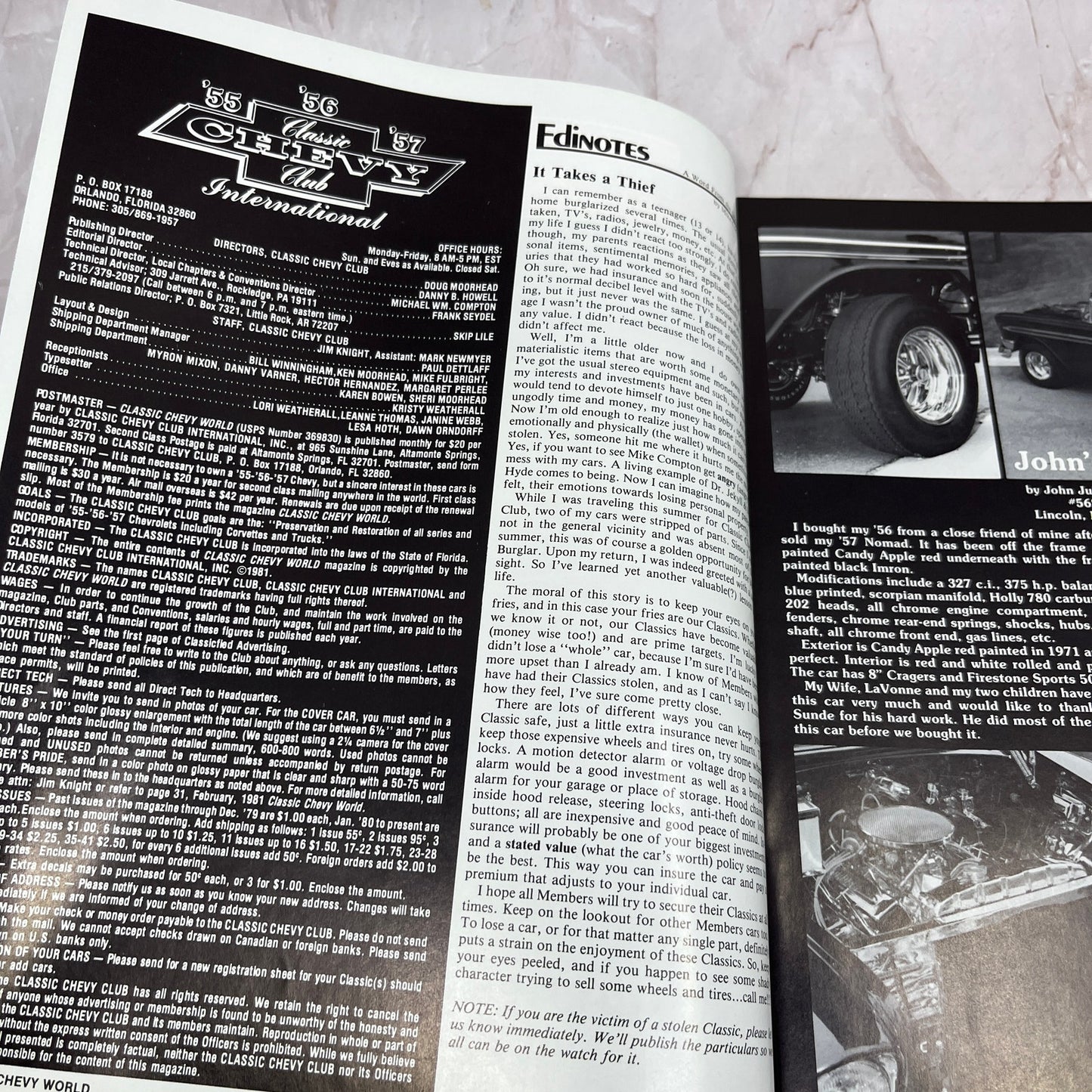 John Juhl 56 Mad - '55, '56, '57 Classic Chevy World Magazine - Dec 1981 M29