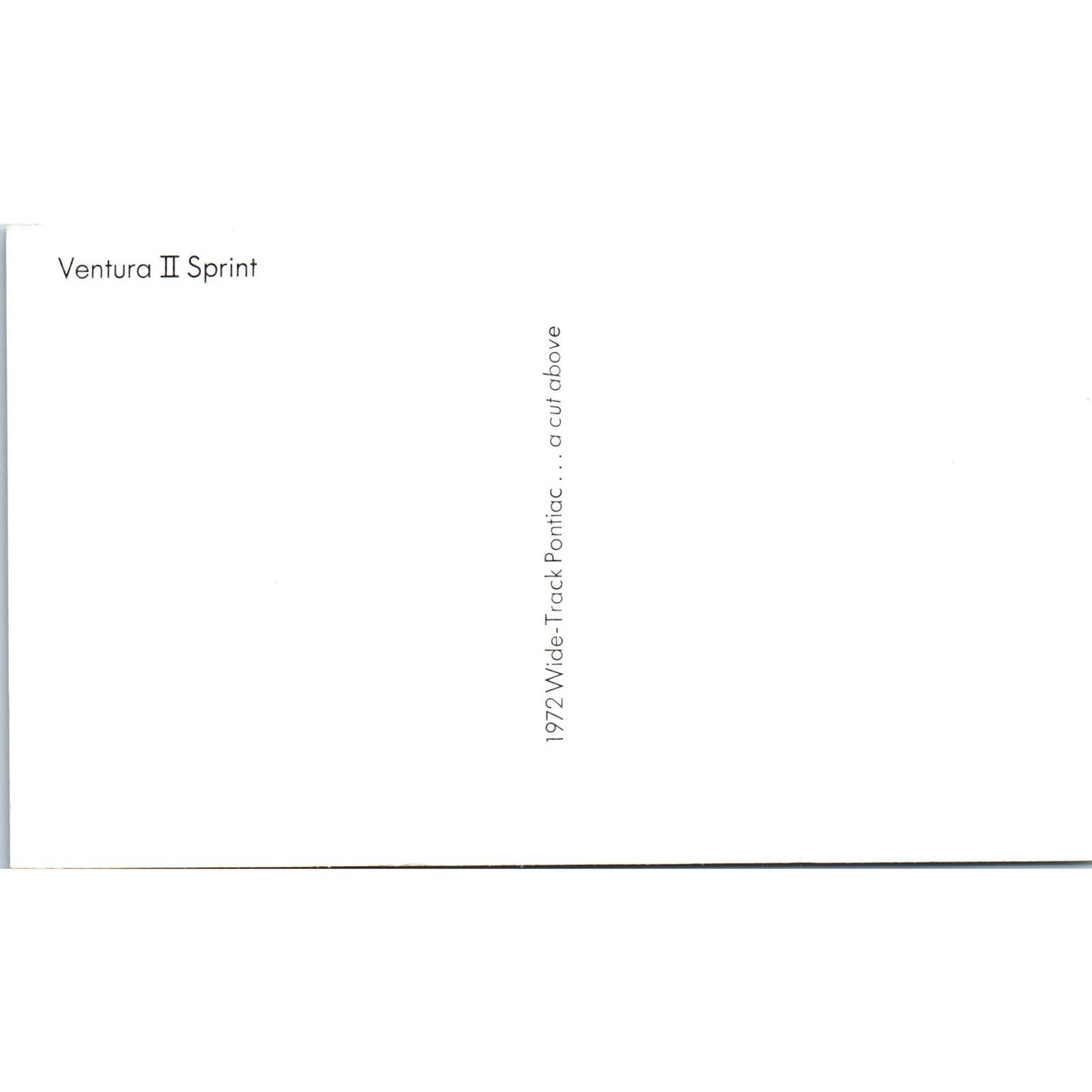 1972 Wide Track Pontiac Ventura II Sprint Brown Vintage Postcard PC12