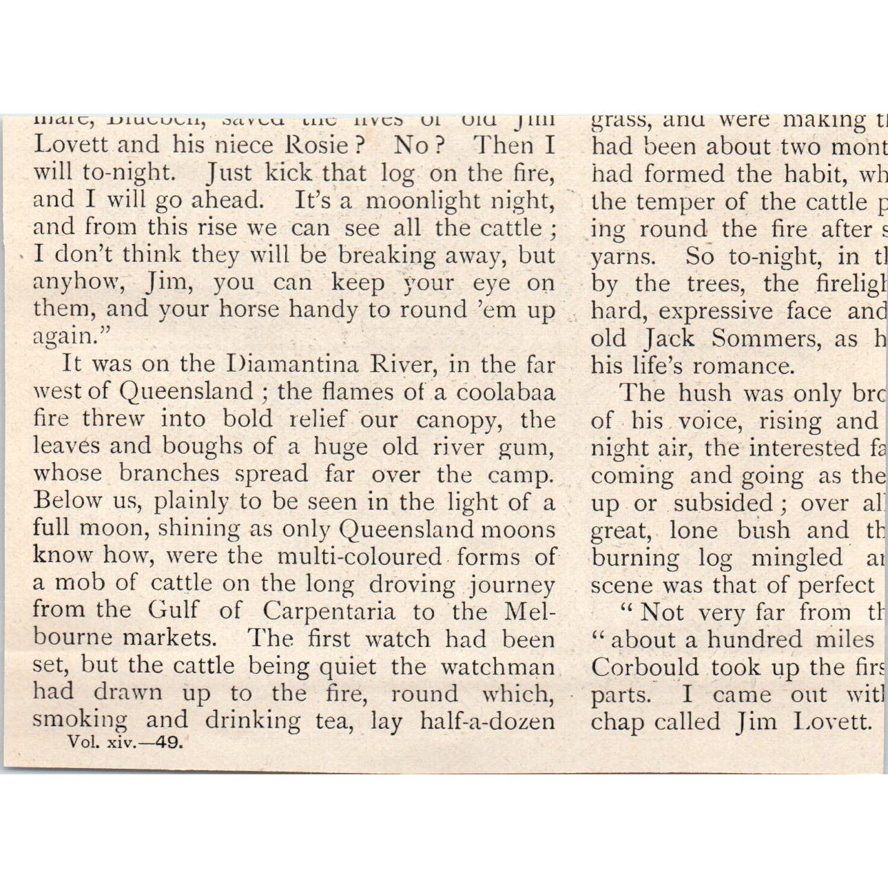 All That Was Left Was A Few Charred Posts 1897 Victorian Illustration AE9-TS7