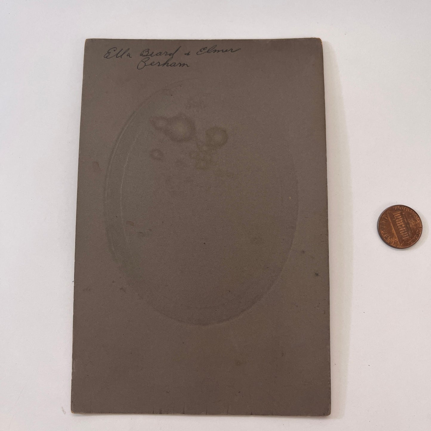 Ella Beard & Elmer Perham Antique Victorian CDV Card TK3-G