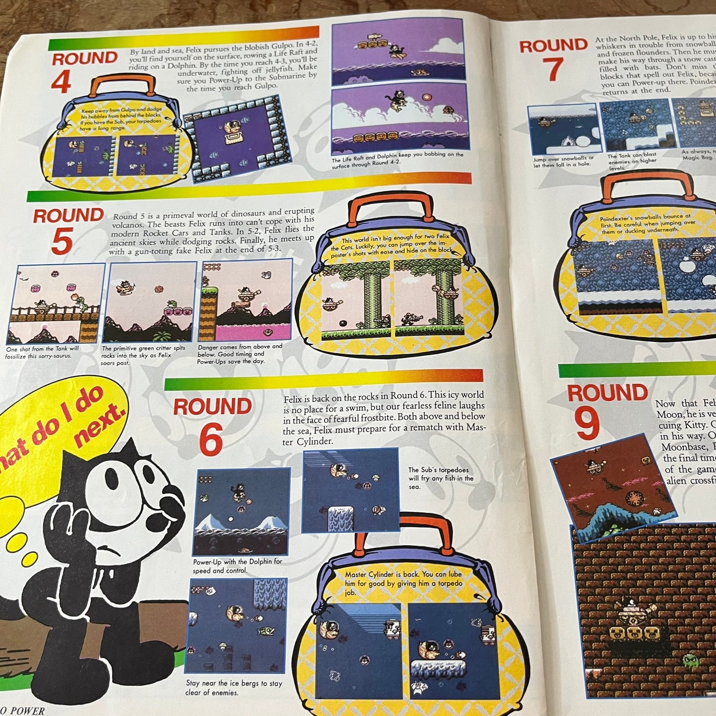Felix the Cat NES Game 4 Page Strategy Guide 1992 Article AG1-11