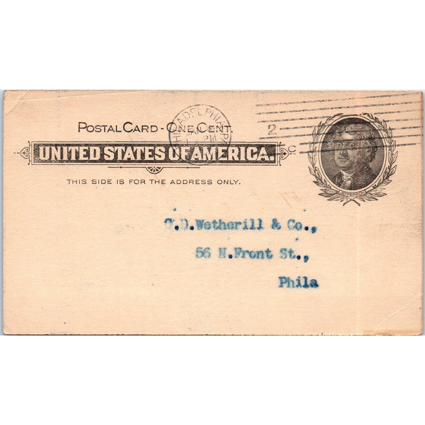 1901 Paint Club of Philadelphia Joint Commission on Linseed Oil Postal Card PE6