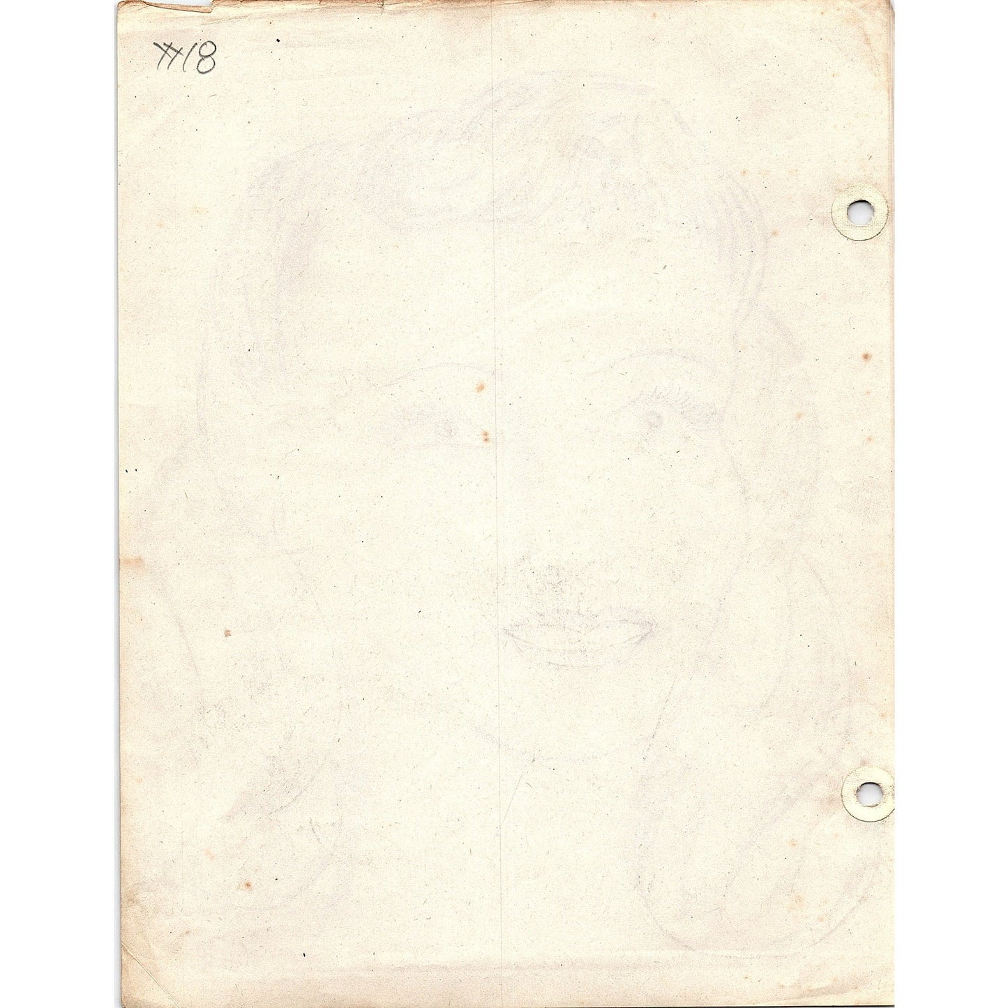 1940s Original Sketch Portrait of a Young Lady Winifred Schutsky D26-18