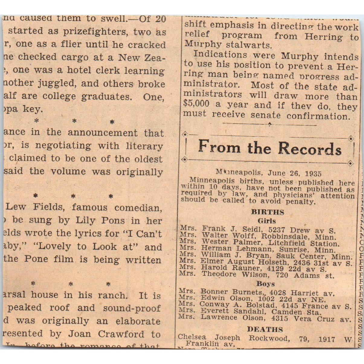 Canadian Pacific Railway Banff 1935 Minneapolis Journal Advertisement AE7-N2