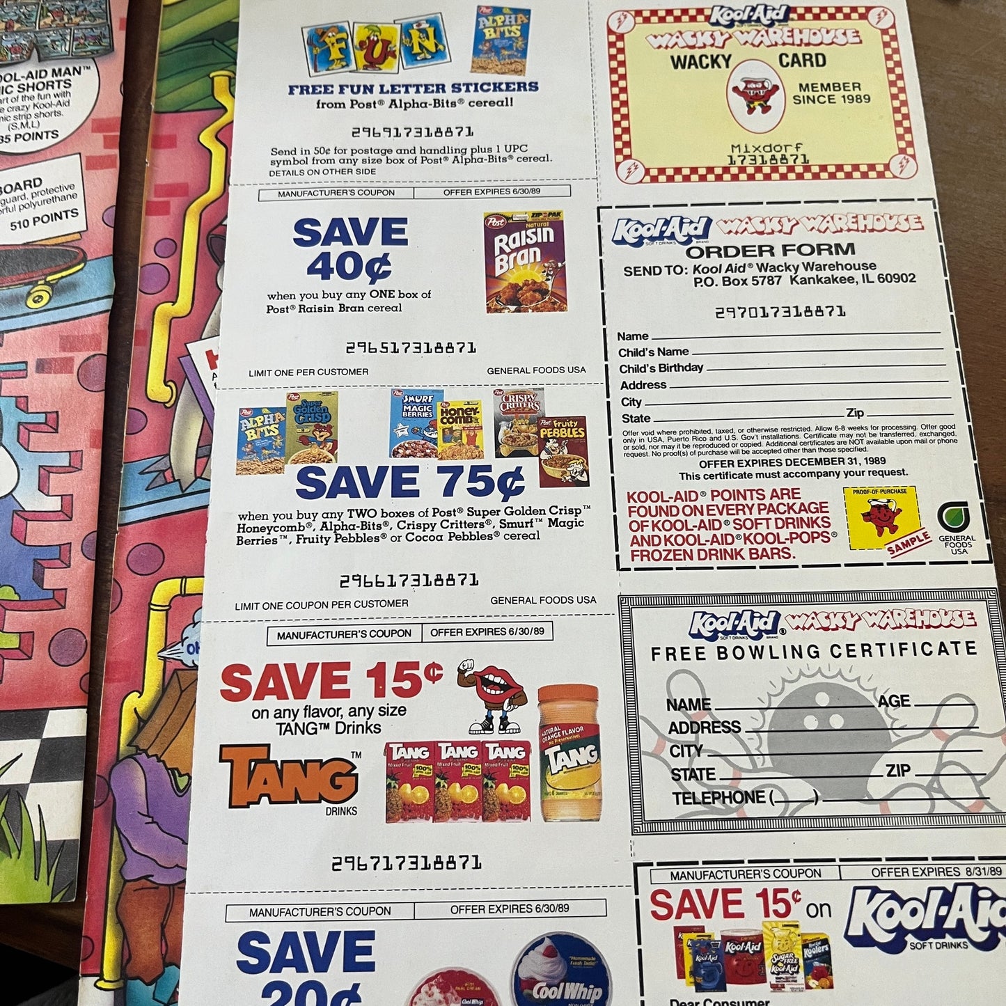 Kool-Aid Points Wacky Warehouse PurpleSaurus Rex Room 2 Page 1989 Ad AF3-3