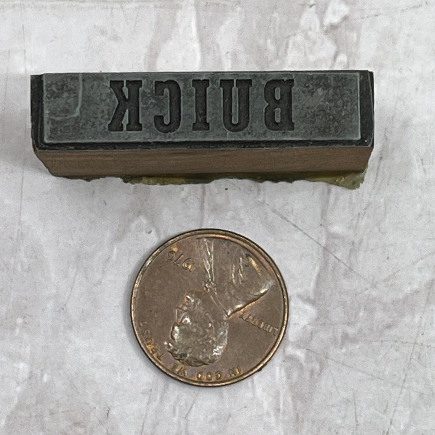 BUICK Logo Vintage Letterpress Printers Block Plate SF5-S