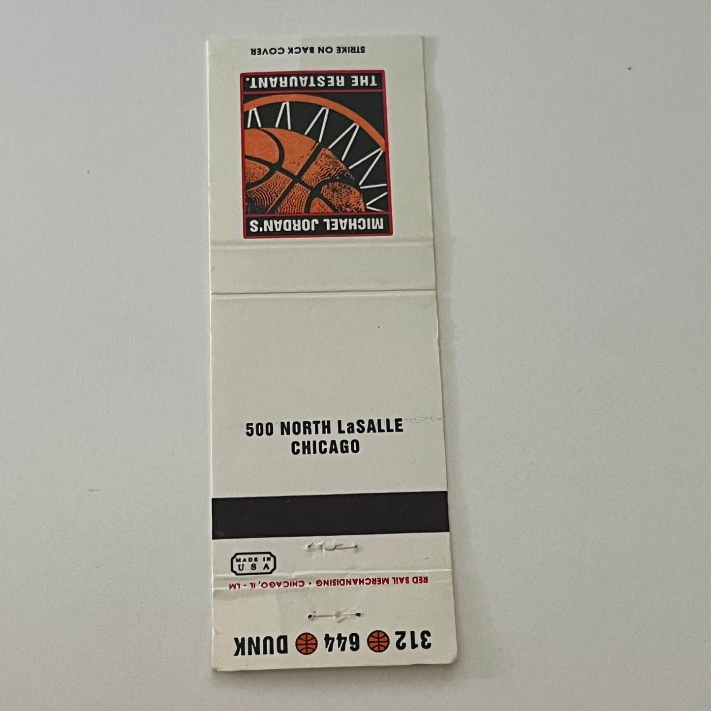 Michael Jordan's The Restaurant Chicago IL Matchbook Cover TB6-MB2-4