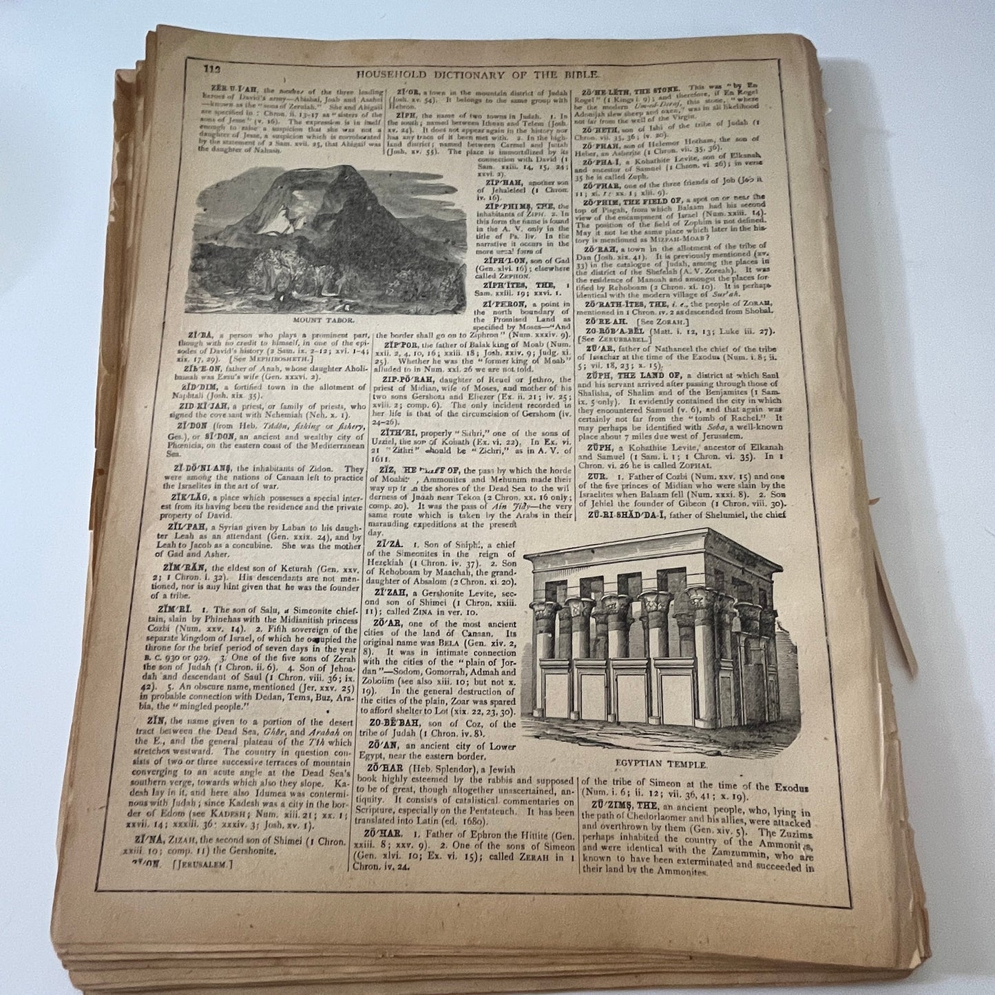 Complete and Practical Dictionary of the Bible 1892 Book Engravings TK2