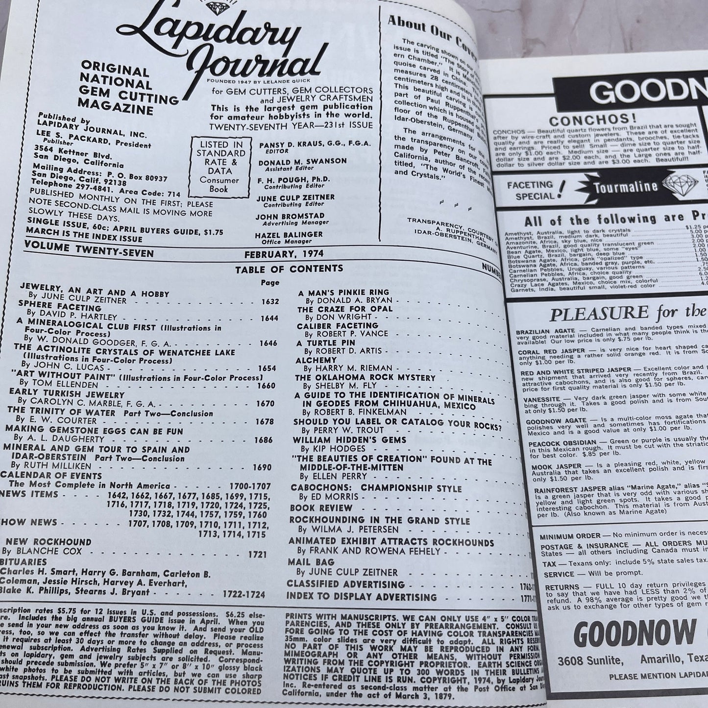 The Story of the Western Chamber - Lapidary Journal Magazine - Feb 1974 M27