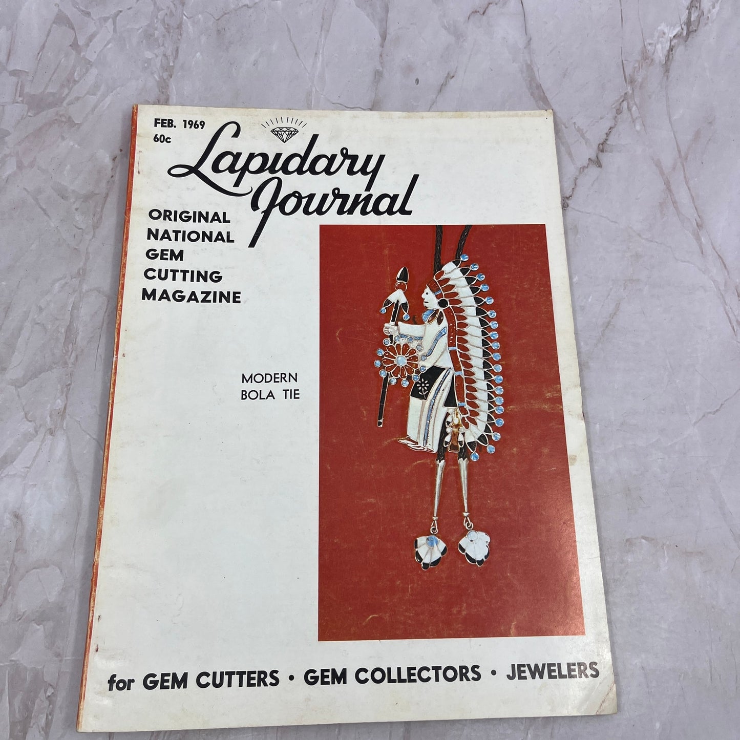 Modern Bola Tie - Lapidary Journal Magazine - Feb 1969 M27