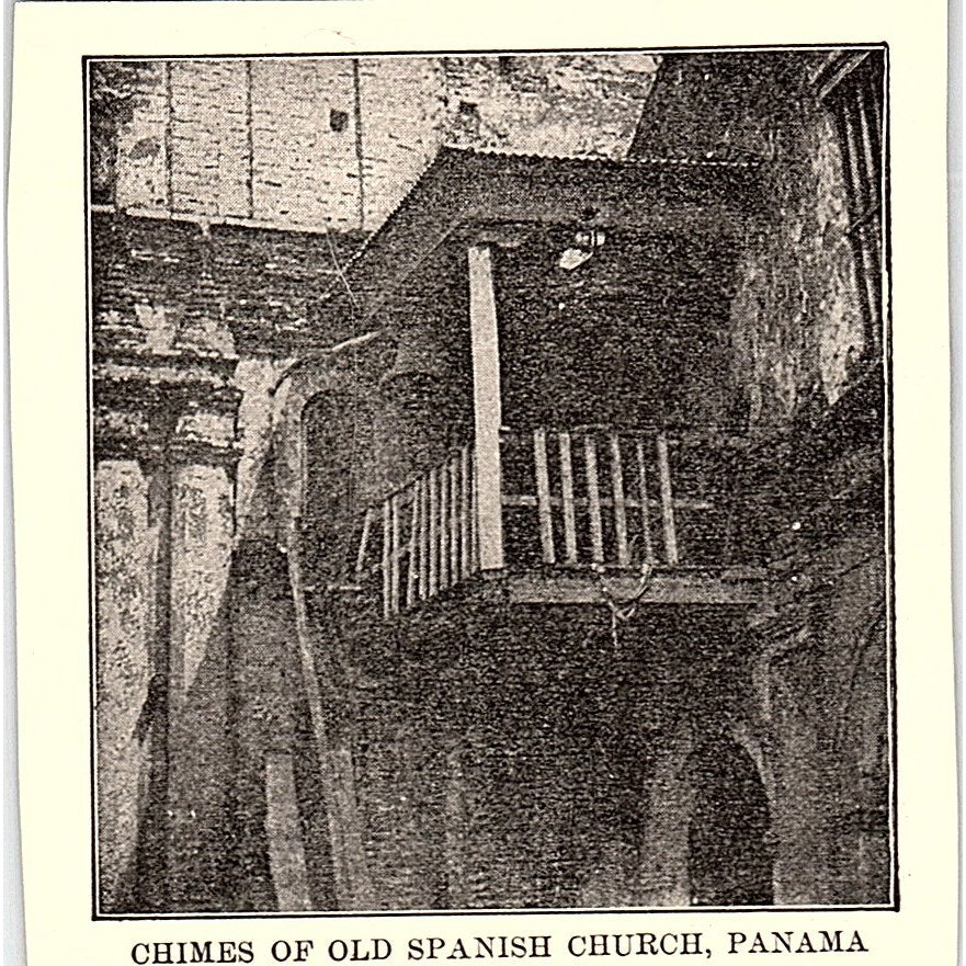 Chimes of Old Spanish Church Panama c1900 Photo AG5-M1