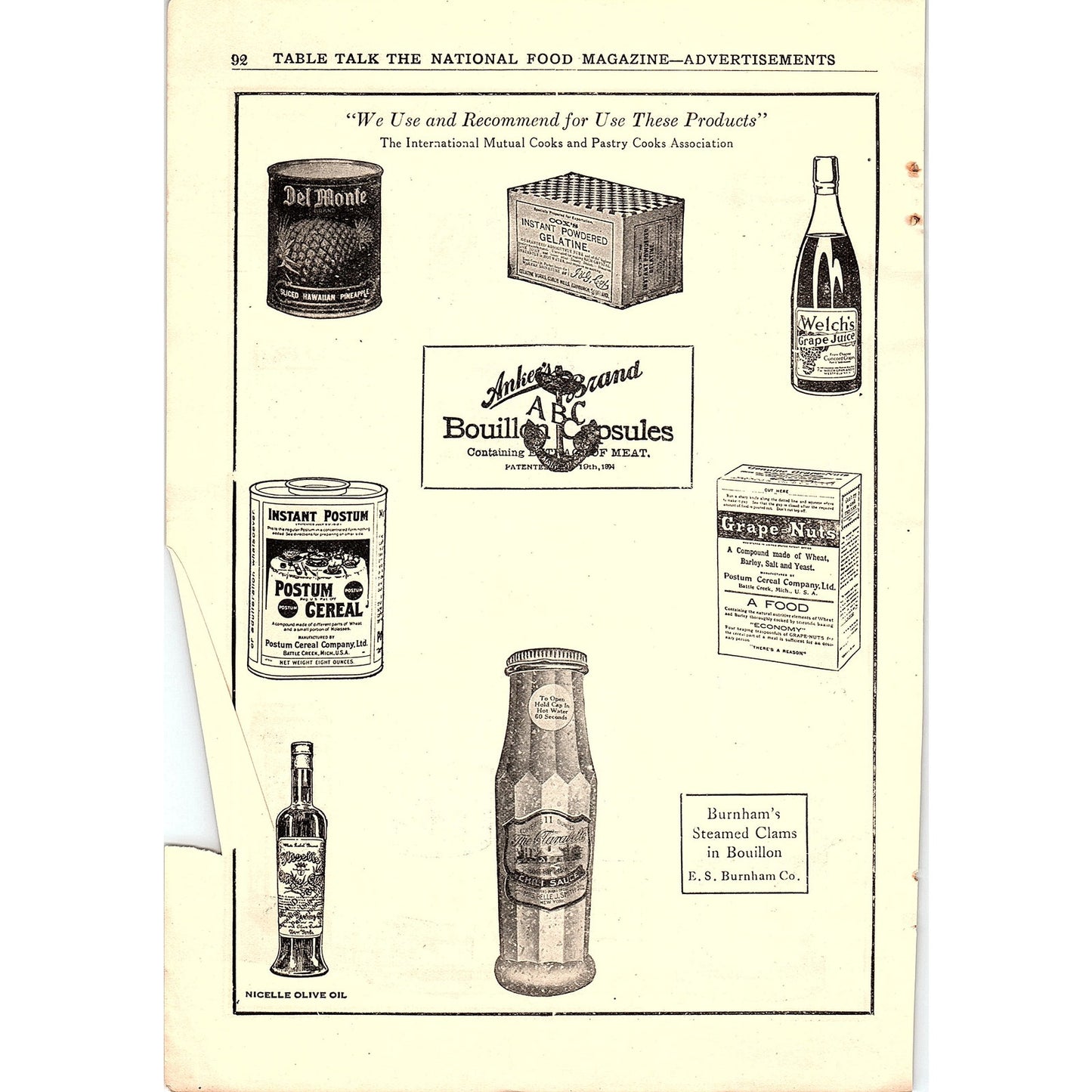 Carey Publicity Company Recommended Food Brands Article 3 Pages 1916 Ad AF6-14