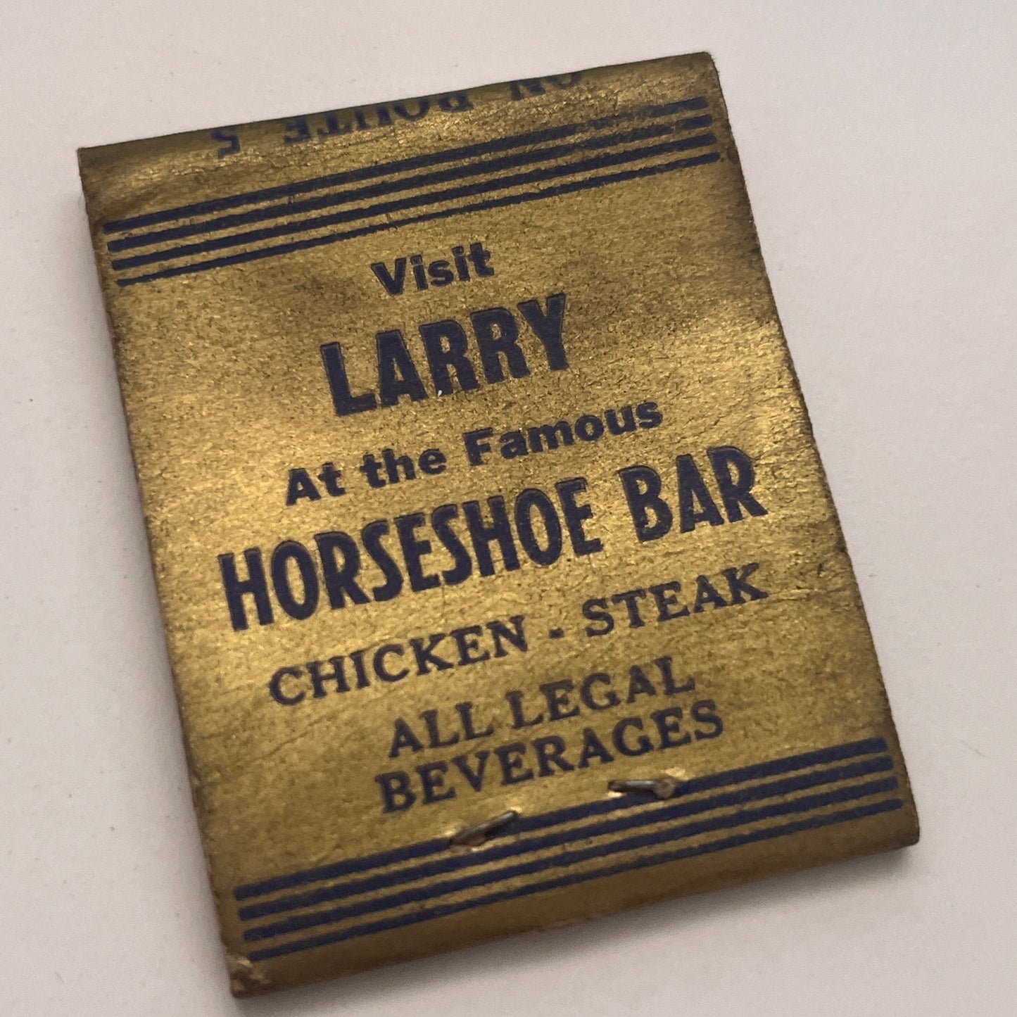 Kyer House Horseshoe Bar Larry Ellis St. Johnsville NY Matchbook Cover TB8-MB2-4