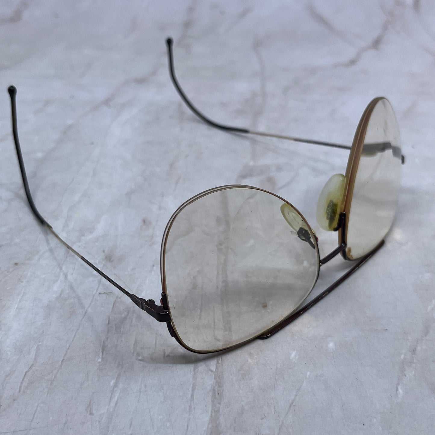 Retro Safilo Wire Half Rim Aviators 140 635 Glasses Eyeglasses Frames TH9-G3-5