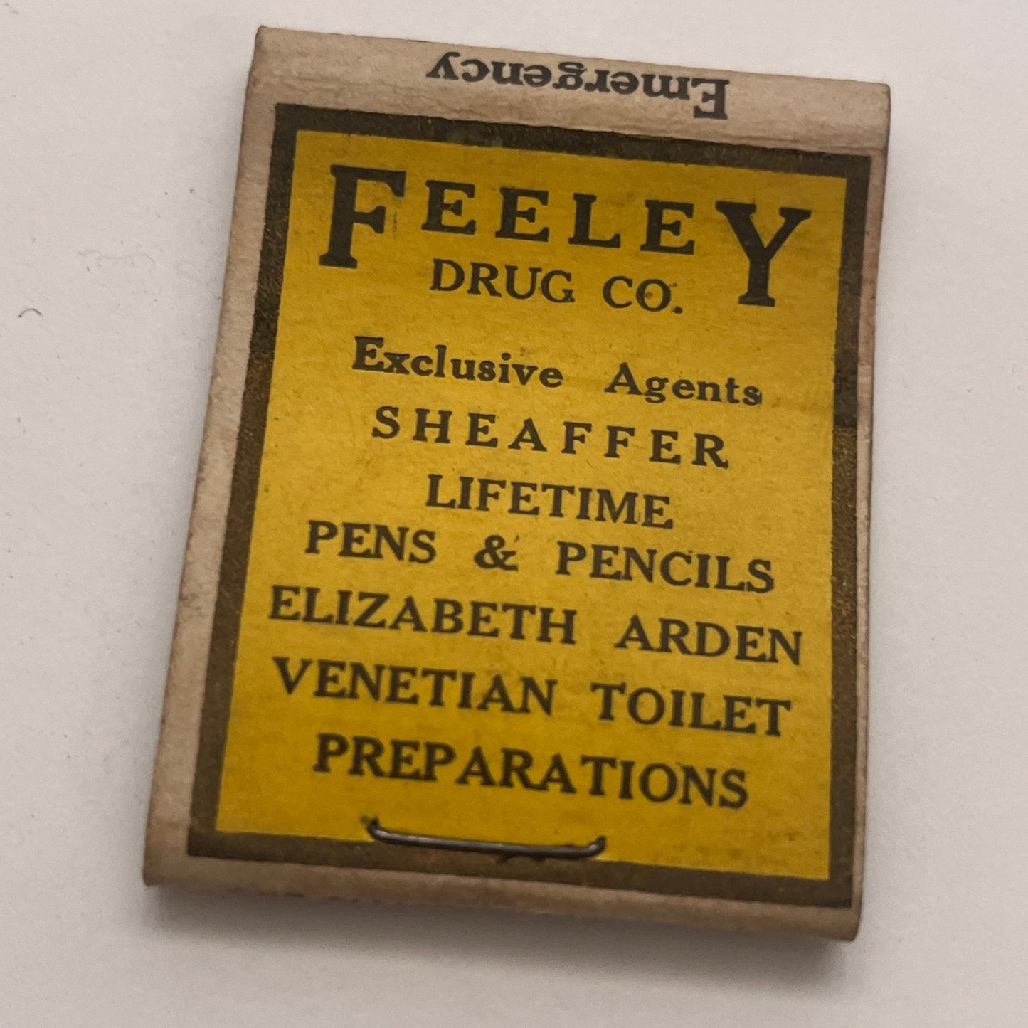 Feeley Drug Co Houlton Maine Vintage Matchbook Cover TB8-MB2-6
