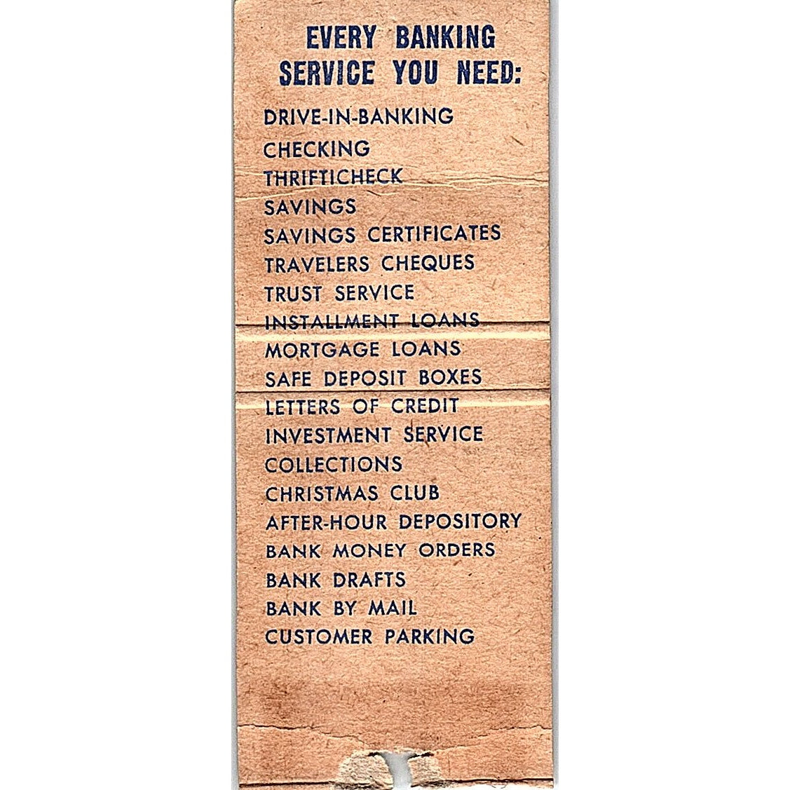 First American National Bank Duluth MN Vintage Matchbook Cover SC7-Y11