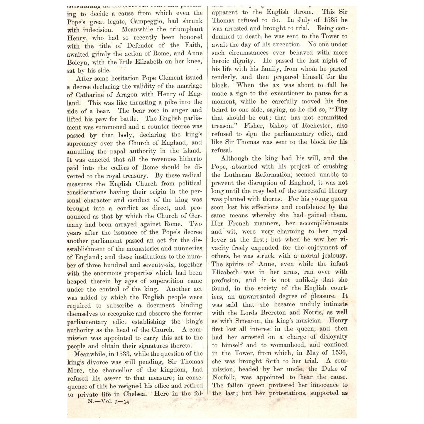 Parting of Sir Thomas More and His Daughter 1911 Engraving Print AF5-10