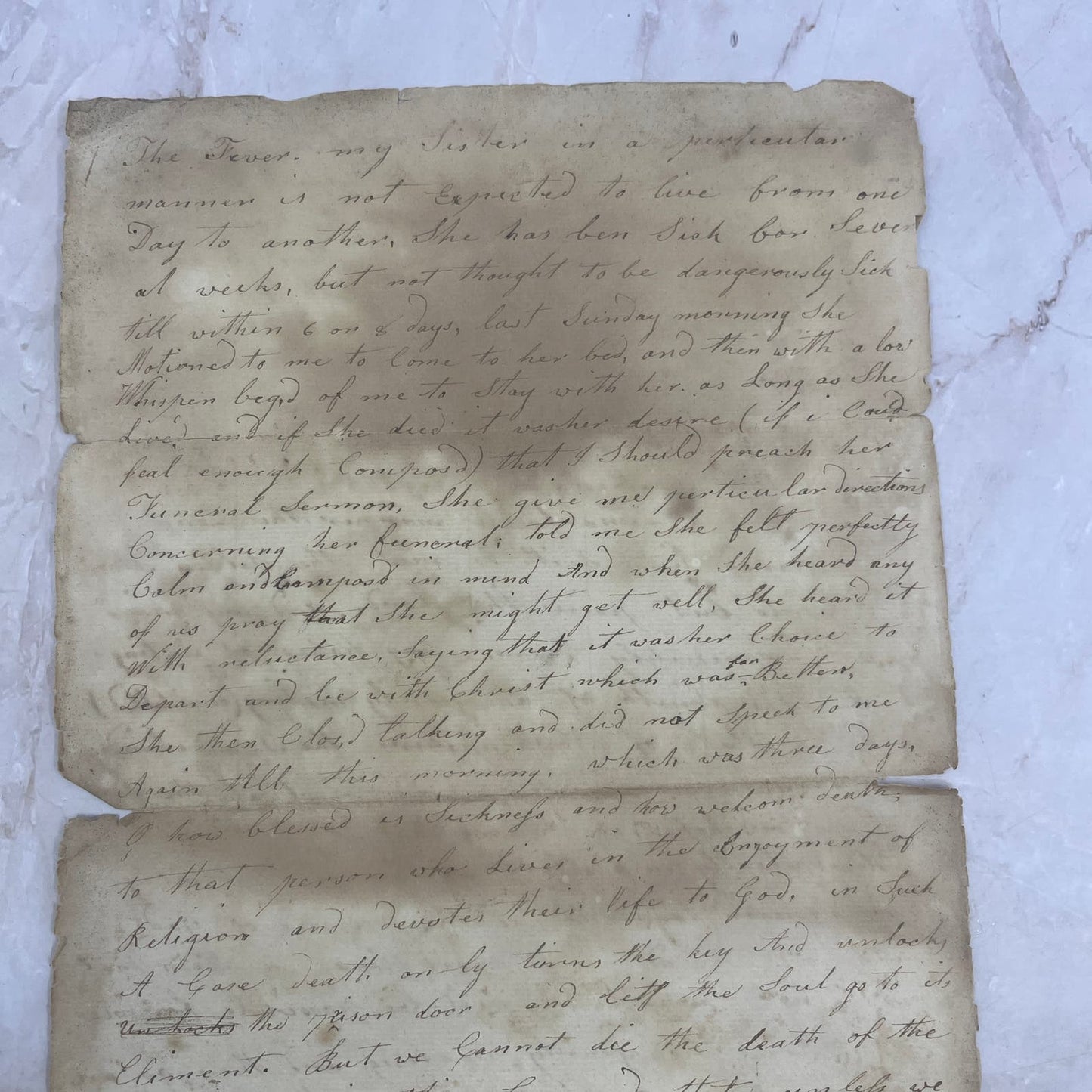 c1830 Handwritten Funeral Document Burrillville Rhode Island AE6