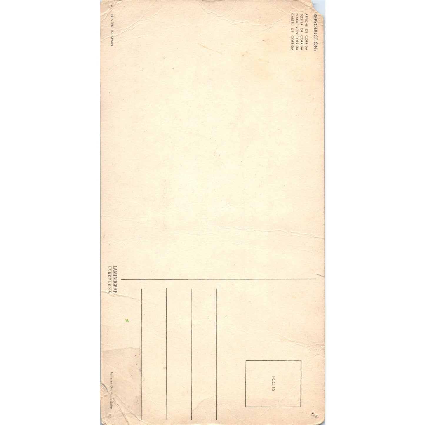 1960s Bullfighting - Plaza De Toros De Palma de Mallorca Postcard TG7-EK