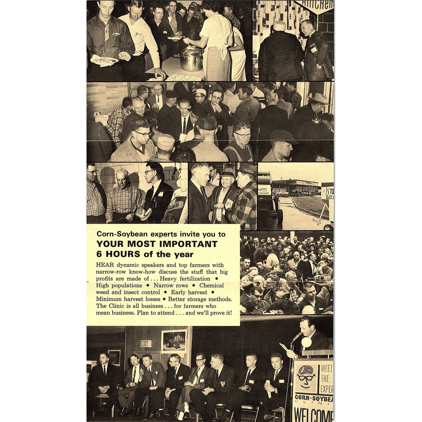 1966 Corn-Soybean Clinic Leaflet Val Air Ballroom West Des Moines Iowa AG5-3