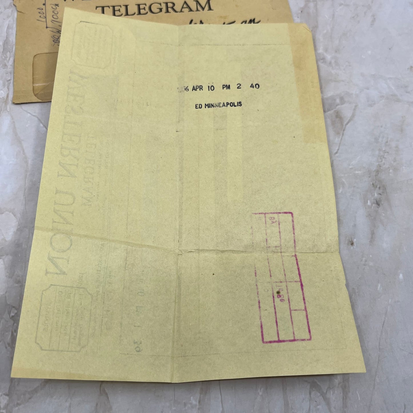 1939 Western Union Telegram Solar Aircraft JD Batten Job Offer Des Moines IA AE3