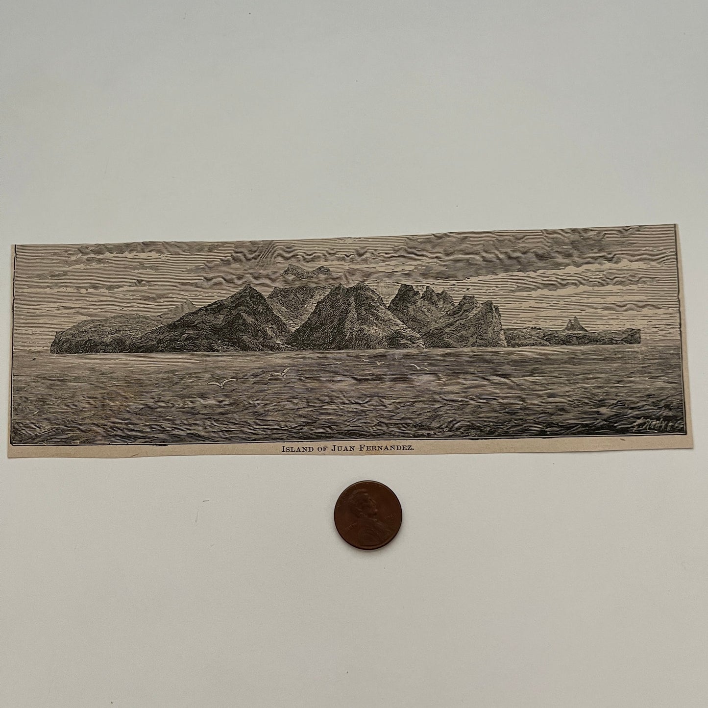 Island of Juan Fernandez 1894 Art Engraving SAG4-8