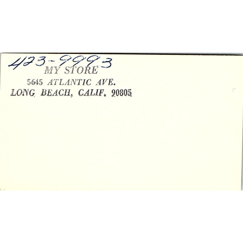 Freight Outlet Plaza Marie Cunard Garden Grove CA Vintage Business Card SF3-B2