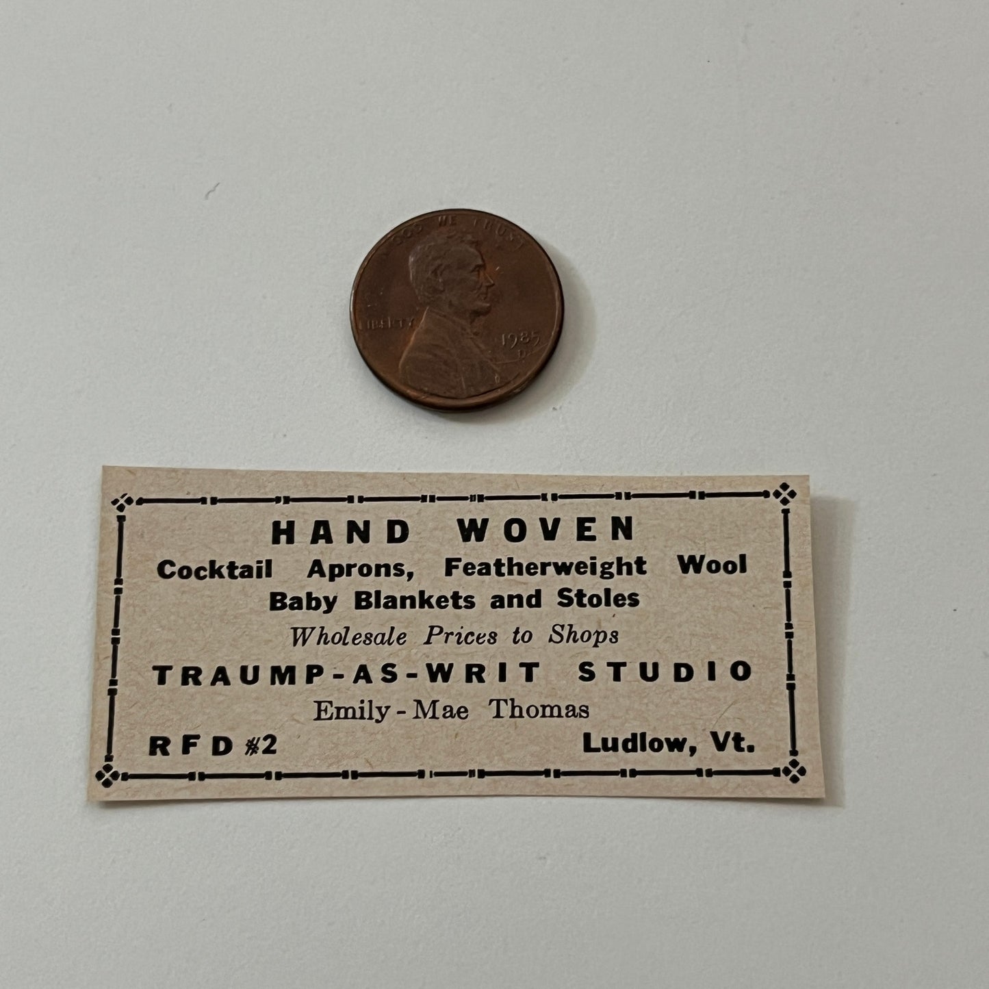 Traump-As-Writ Studio Emily Thomas Ludlow VT 1952 Yankee Magazine Ad SAG5-S3