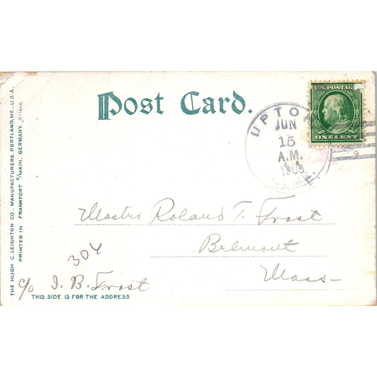 c1905 Grove at Rangeley Lakes House Maine Original Postcard PC10