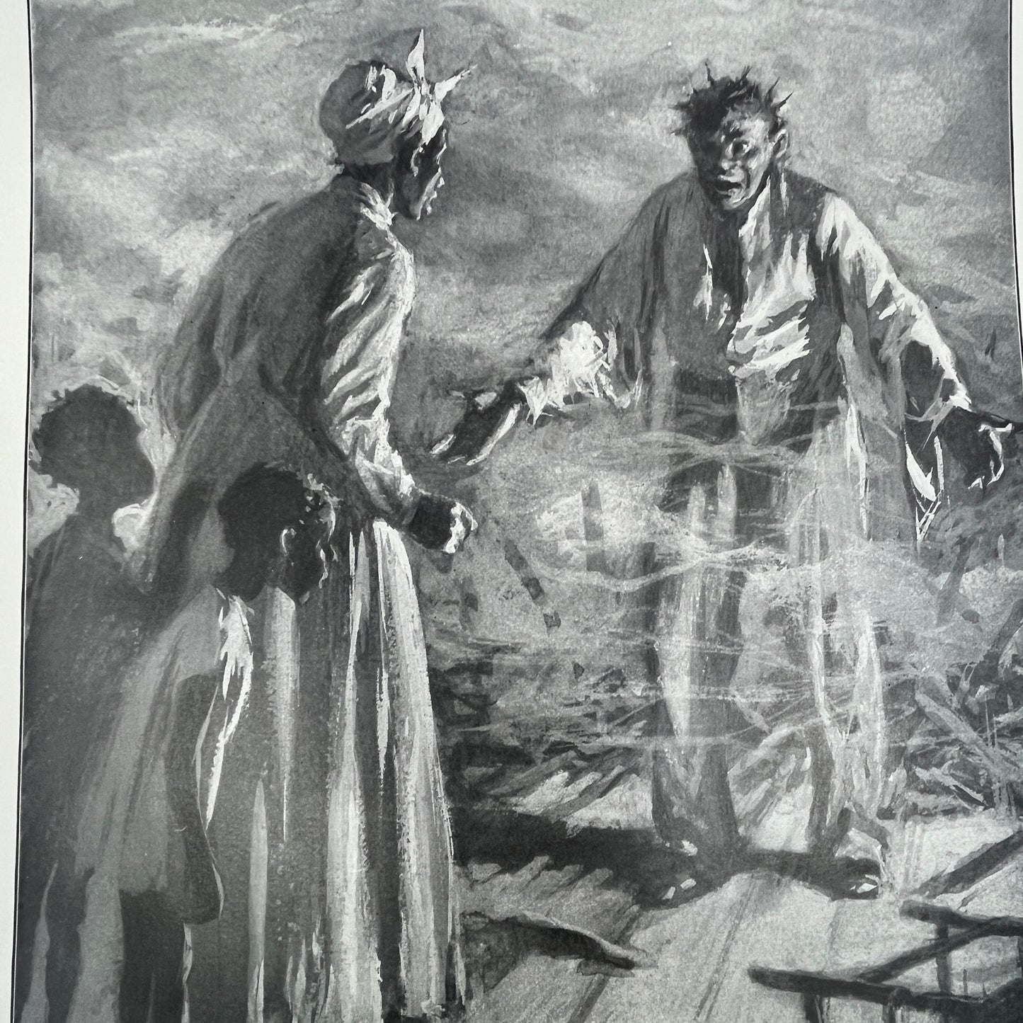 Unwelcome Visitor - African American Family - 1904 A.B. Frost Art Print V14-3