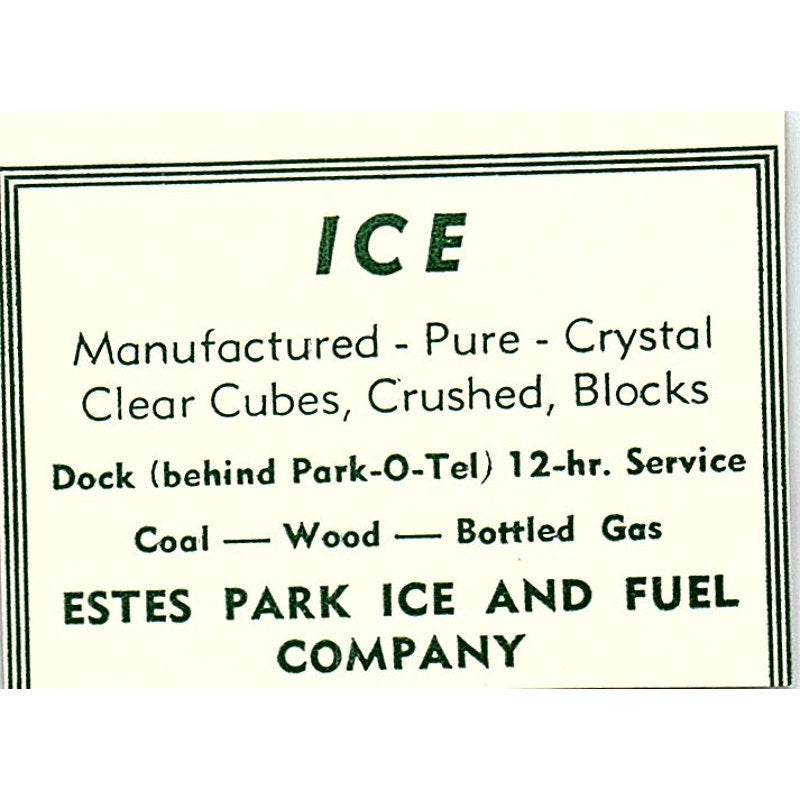 The Pine Cone Shop 101 E. Elkhorn 1957 Estes Park CO Ad AG4-S10