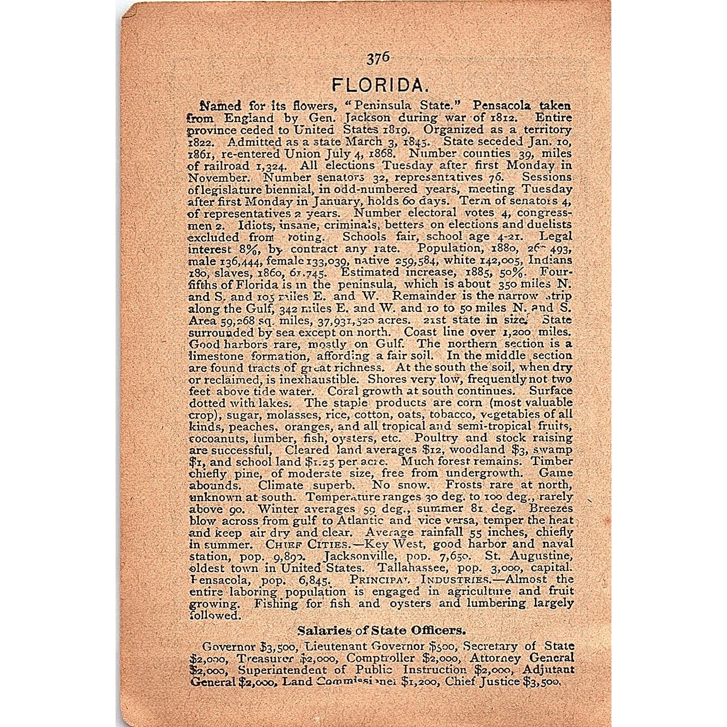 Antique 1889 Map of Delaware 1889 Pocket Map Engraving SAG4-H4