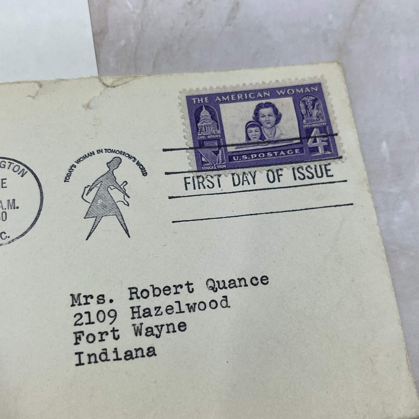 1960 Salvation Army American Woman Stamp First Day Cover With Letter AE4