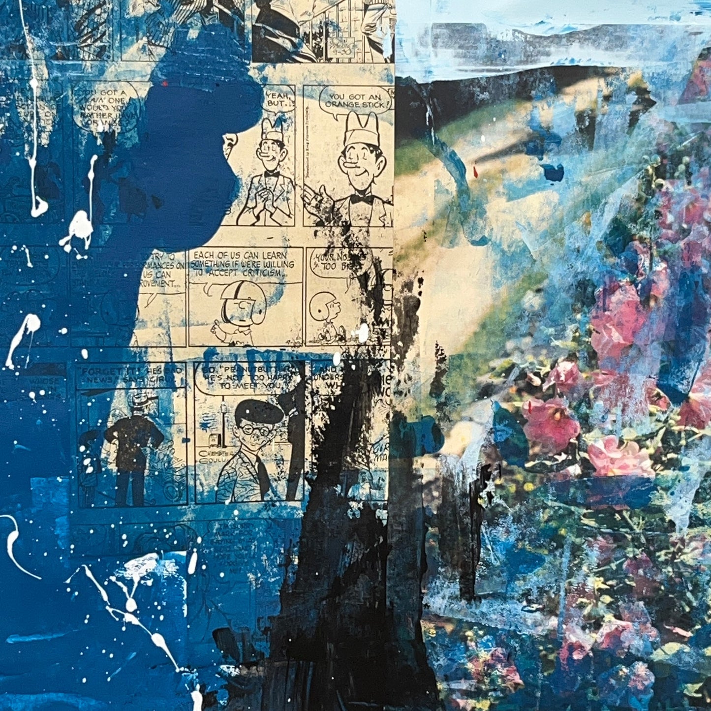 Original Mixed Media Abstract Modern Art Painting 24x36 "Agnew Quits" Signed