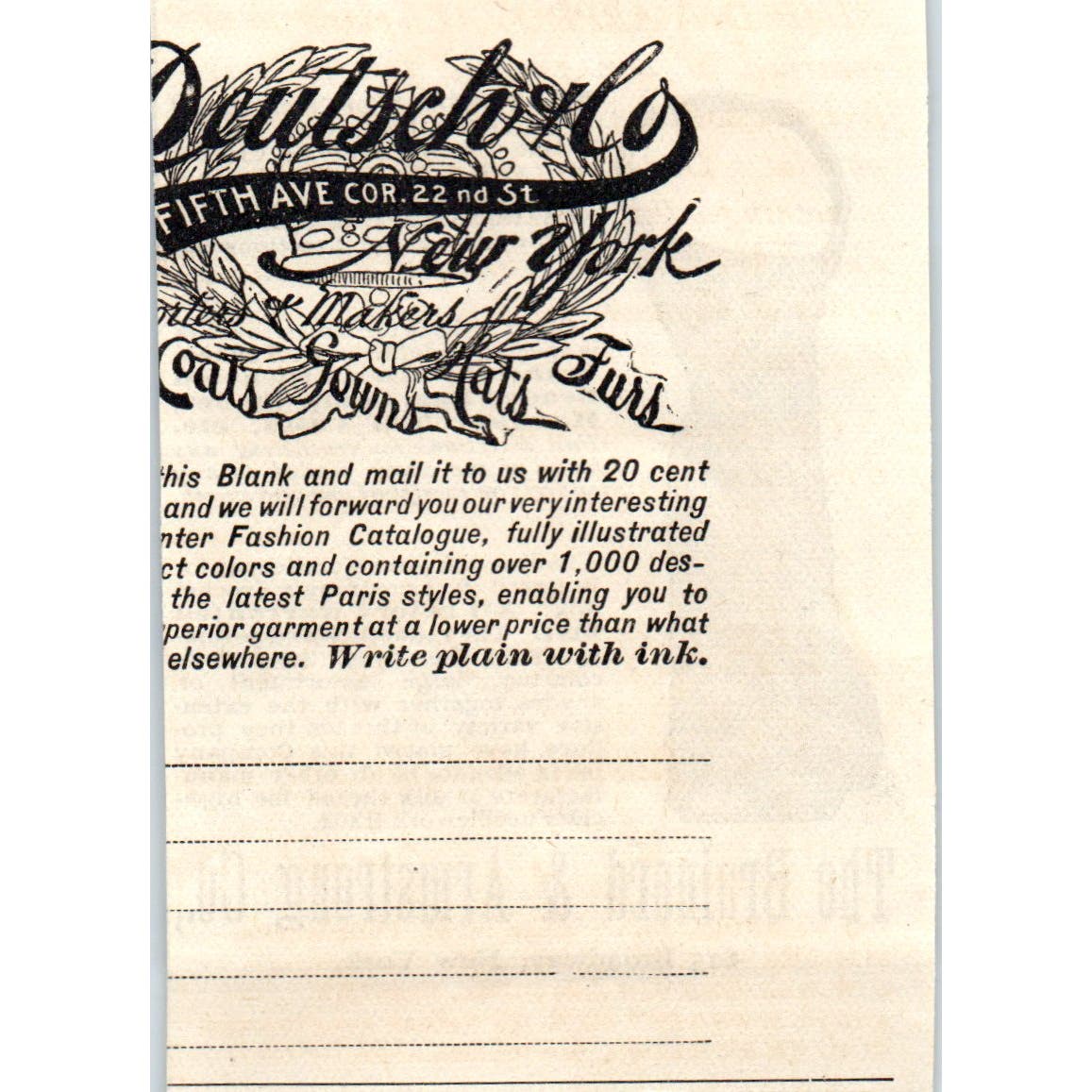 The Brainerd & Armstrong Co Crochet Scarf NY c1890 Victorian Ad AE8-CH8