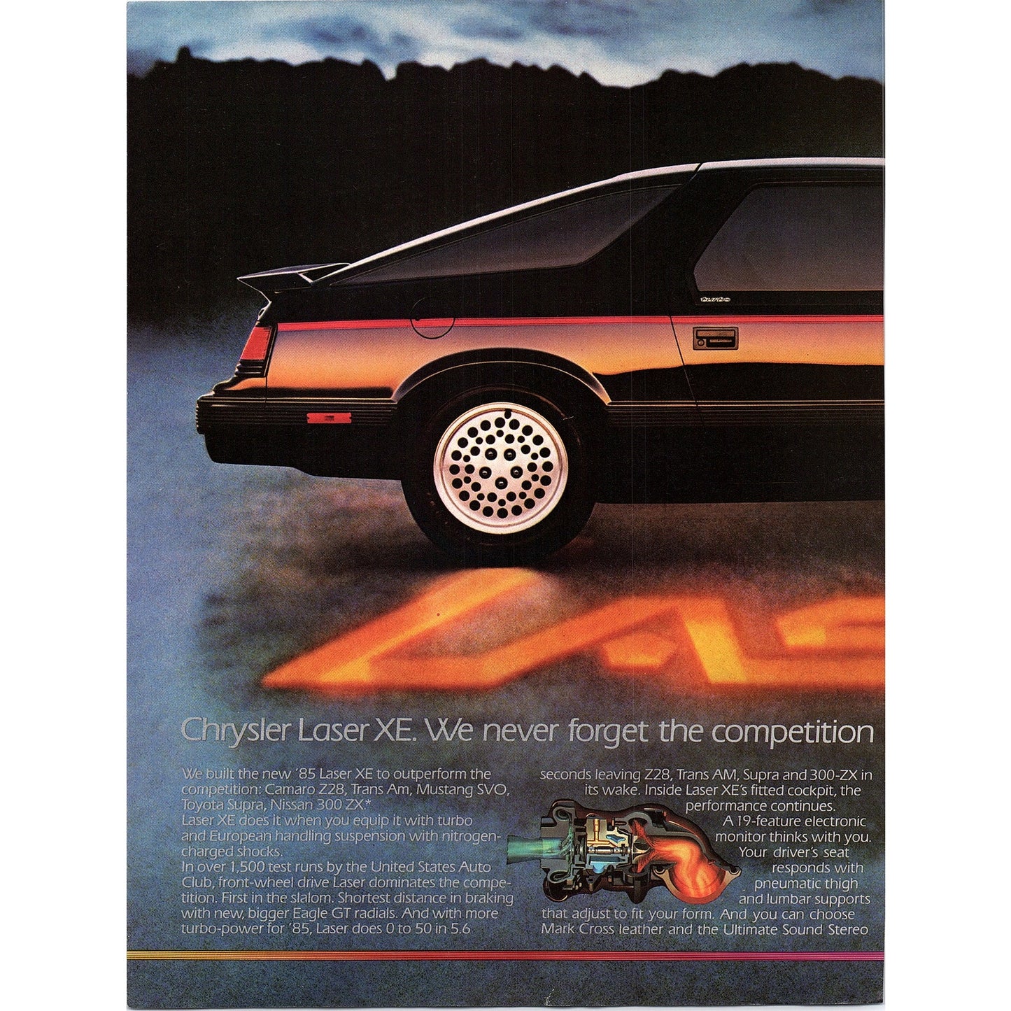 Porsche Sterling Cigarettes 1984 Ad AF8-5