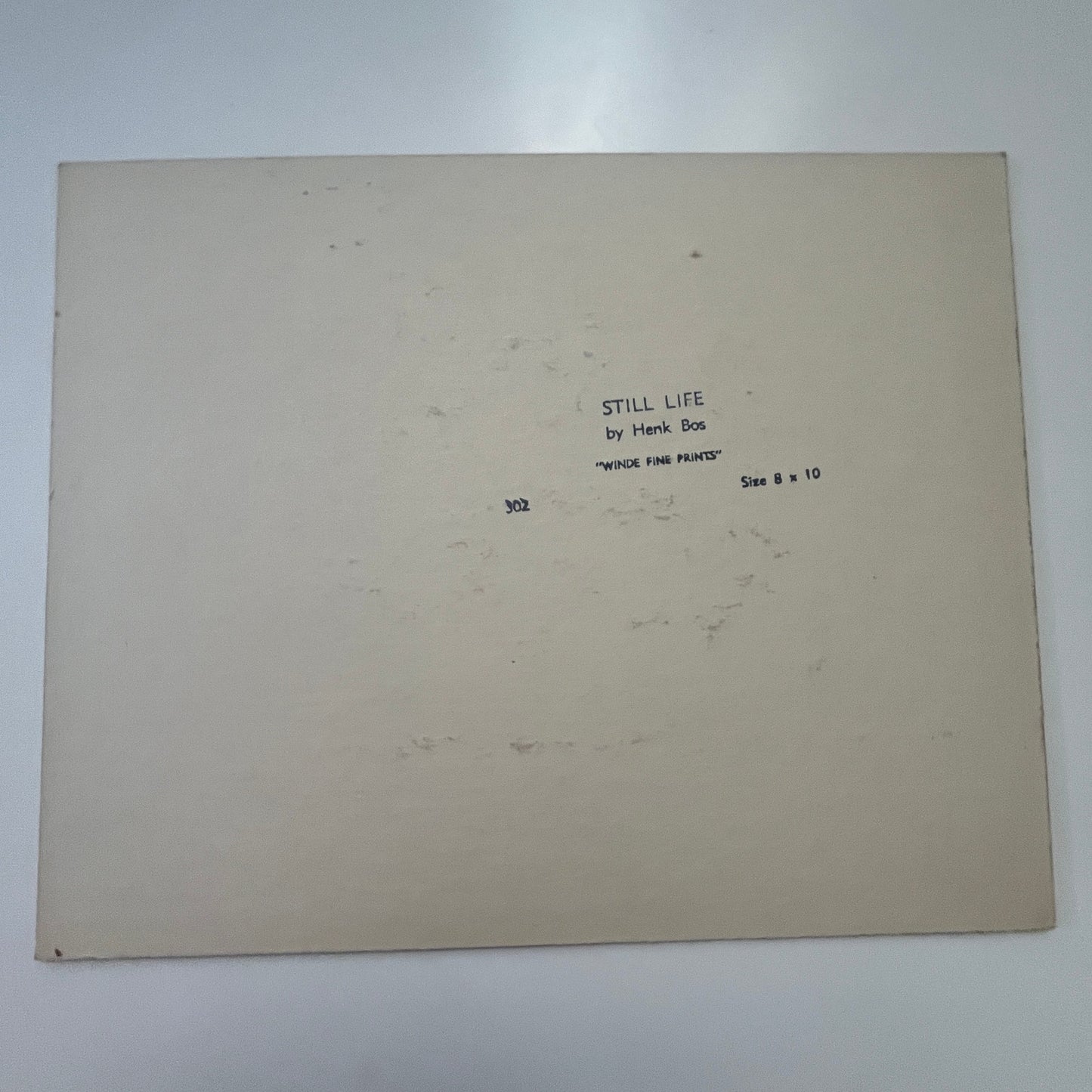 Vintage MCM Henk Bos Still Life-Fruit Lithograph 8x10" on Masonite TG2-OB